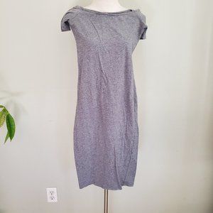 Basic Gray Off the Shoulder Dress